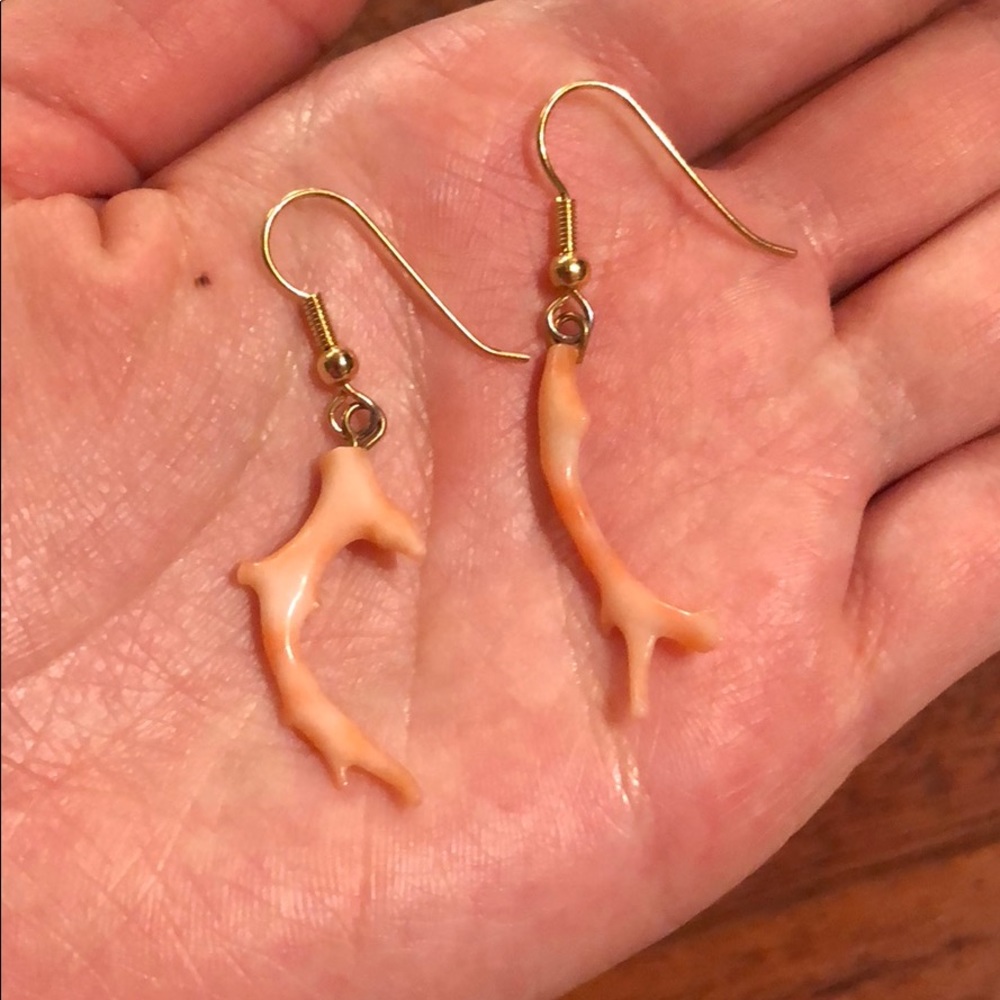 Coral earrings
